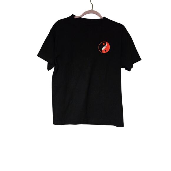 Lurking Class Unisex Sz M Yin Yang Skull Black Red Graphic Tee Punk Goth Skater - Picture 2 of 8